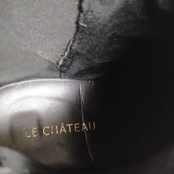Le Chateau Vegan Suede Chunky Heel Booties - Picture 12 of 12